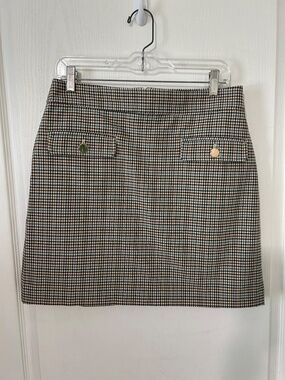 LOFT Skirt Mini NWT Plaid Check Houndstooth Corpore Office Siren Old Money